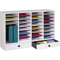 Casier &agrave; compartiments r&eacute;glable pour documentation, Stationnaire, 34 fentes, Bois, 39-1/4" la x 11-3/4" p x 25-1/4" h Sidevic Inc.