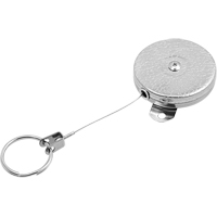 Self Retracting Key Chains, Chrome, 48" Cable, Mounting Bracket Attachment Sidevic Inc.