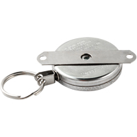 Self Retracting Key Chains, Chrome, 48" Cable, Mounting Bracket Attachment Sidevic Inc.