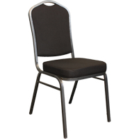 Chaises empilables, Tissu, Hauteur 37", Capacit&eacute; 275 lb, Noir Sidevic Inc.