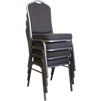 Chaises empilables, Tissu, Hauteur 37", Capacit&eacute; 275 lb, Noir Sidevic Inc.