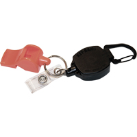 Self Retracting ID Badge and Key Reel with Whistle, Zinc Alloy Metal, 24" Cable, Carabiner Attachment Sidevic Inc.