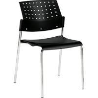 Chaise sans accoudoirs empilables, Plastique, Hauteur 33", Capacit&eacute; 300 lb, Noir Sidevic Inc.