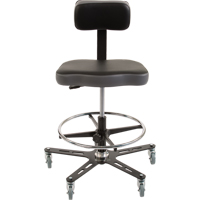 Chaise ergonomique industrielle TF160, Mobile, Ajustable Hauteur, Capacit&eacute; 300 lb Sidevic Inc.