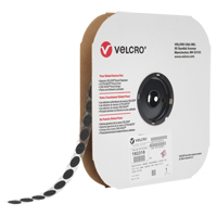 Attache Velcoin, Boucle, 3/4" dia., Adh&eacute;sif, Noir Sidevic Inc.