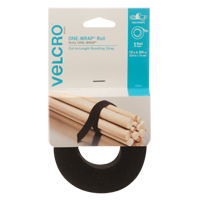 Ruban d'attaches One-Wrap, Boucle et crochet, 12' x 3/4", Auto-aggripant, Noir Sidevic Inc.