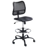 Vue Ergonomic Stool, Vinyl, Black, 250 lbs. Capacity Sidevic Inc.