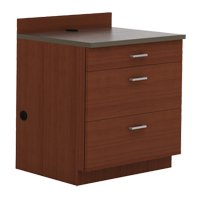 Armoire modulaire de base, 3 tiroirs, 36" la x 25" p x 39" h, Acajou Sidevic Inc.