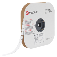 Attache Velcoin, Boucle, 3/4" dia., Adh&eacute;sif, Blanc Sidevic Inc.
