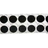 Fastener Coins, Hook & Loop, 3/4" Dia., Adhesive, Black Sidevic Inc.