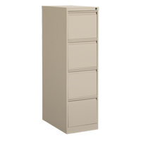 Classeur vertical, Acier, 4 tiroirs, 15-1/7" la x 25" p x 52" h, Beige Sidevic Inc.