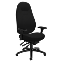 Chaise confortable &agrave; dos &eacute;lev&eacute;, Polyester, Noir, Capacit&eacute; 300 lb Sidevic Inc.