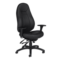 Chaise confortable &agrave; dos &eacute;lev&eacute;, Cuir, Noir, Capacit&eacute; 300 lb Sidevic Inc.