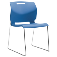 Chaise, Plastique, Hauteur 32-1/2", Capacit&eacute; 300 lb, Bleu Sidevic Inc.