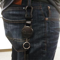 Securit Retractable Key Holder, Polycarbonate, 28" Cable, Carabiner Attachment Sidevic Inc.