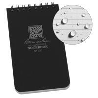Pocket Top-Spiral Notebook, Soft Cover, Black, 100 Pages, 3" W x 5" L Sidevic Inc.