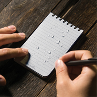 Pocket Top-Spiral Notebook, Soft Cover, Black, 100 Pages, 3" W x 5" L Sidevic Inc.