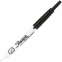 Retractable Permanent Marker, Black, Ultra Fine Tip Sidevic Inc.
