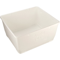 Food Storage Container, Plastic, 108 gal. Capacity, White Sidevic Inc.