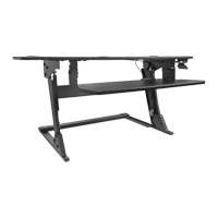 Goya Sit-Stand Workstation, Desktop Unit, 20" H x 42" W x 16" D, Black Sidevic Inc.