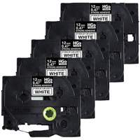 Laminated Tape, 12 mm x 8 m, Black on White Sidevic Inc.