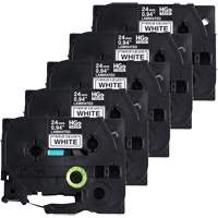 Laminated Tape, 24 mm x 8 m, Black on White Sidevic Inc.