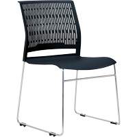 Chaises empilables s&eacute;rie Activ, Polypropyl&egrave;ne, Hauteur 32-3/8", Capacit&eacute; 275 lb, Noir Sidevic Inc.