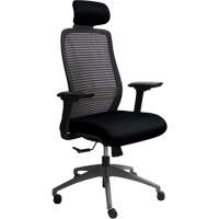 Chaise de bureau ajustable s&eacute;rie Era avec appui-t&ecirc;te, Tissu/Mailles, Noir, Capacit&eacute; 275 lb Sidevic Inc.