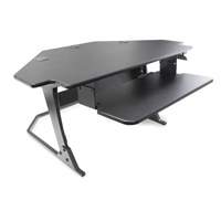Goya Sit-Stand Corner Work Station, Desktop Unit, 20" H x 42" W x 37-4/5" D, Black Sidevic Inc.