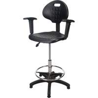 Heavy-Duty Ergonomic Stool with Adjustable Arm Rests, Stationary, Adjustable Height, 250 lbs. Capacity Sidevic Inc.