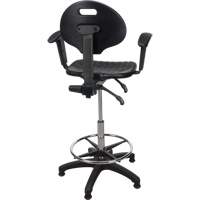 Heavy-Duty Ergonomic Stool with Adjustable Arm Rests, Stationary, Adjustable Height, 250 lbs. Capacity Sidevic Inc.