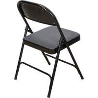 Deluxe Fabric Padded Folding Chair, Steel, Grey, 300 lbs. Weight Capacity Sidevic Inc.