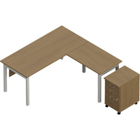 Bureau en "L" avec caisson Newland Sidevic Inc.