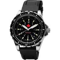Tr&egrave;s grande montre &agrave; quartz pour plongeur avec feuille d'&eacute;rable rouge, Num&eacute;rique, &agrave; piles, 46 mm, Noir Sidevic Inc.