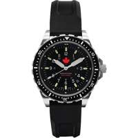 Tr&egrave;s grande montre &agrave; quartz pour plongeur avec feuille d'&eacute;rable rouge, Num&eacute;rique, &agrave; piles, 46 mm, Noir Sidevic Inc.