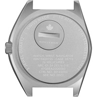 Montre Steel Navigator sur ensemble bracelet en caoutchouc noir de trois morceaux, Num&eacute;rique, &agrave; piles, 41 mm, Noir Sidevic Inc.