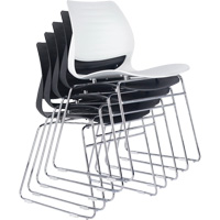 Chaises empilables, Polypropyl&egrave;ne, Hauteur 32", Capacit&eacute; 250 lb, Noir Sidevic Inc.