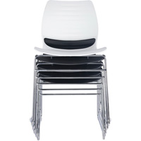 Chaises empilables, Polypropyl&egrave;ne, Hauteur 32", Capacit&eacute; 250 lb, Noir Sidevic Inc.