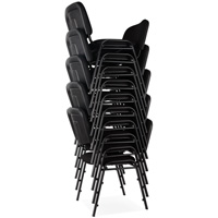 Chaises empilables, Tissu, Hauteur 32", Capacit&eacute; 250 lb, Noir Sidevic Inc.