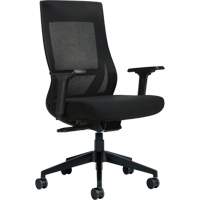 Chaise &agrave; dossier moyen avec m&eacute;canisme &agrave; basculement synchronis&eacute; &agrave; d&eacute;tection de poids , Mailles, Noir Sidevic Inc.