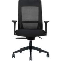 Chaise &agrave; dossier moyen avec m&eacute;canisme &agrave; basculement synchronis&eacute; &agrave; d&eacute;tection de poids , Mailles, Noir Sidevic Inc.