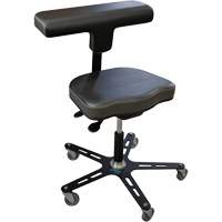 VEGA-T Ergonomic Industrial Chair, Mobile, Adjustable Height, 280 lbs. Capacity Sidevic Inc.