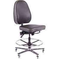 TF180 Ergonomic Industrial Chair, Mobile, Adjustable Height, 280 lbs. Capacity Sidevic Inc.