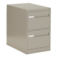 Classeur vertical &agrave; poign&eacute;es encastr&eacute;es, 2 tiroirs, 18.15" la x 26.56" p x 29" h, Beige Sidevic Inc.