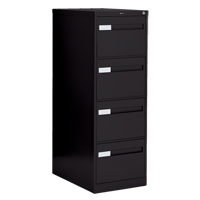 Classeur vertical &agrave; poign&eacute;es encastr&eacute;es, 4 tiroirs, 18.15" la x 26.56" p x 52" h, Noir Sidevic Inc.