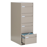 Classeur vertical &agrave; poign&eacute;es encastr&eacute;es, 4 tiroirs, 18.15" la x 26.56" p x 52" h, Beige Sidevic Inc.