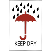 &eacute;tiquettes pour traitement sp&eacute;cial Keep Dry, 6" lo x 4" la, Rouge/blanc Sidevic Inc.