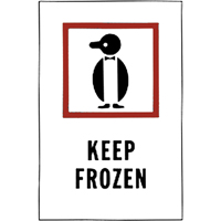 &eacute;tiquettes pour traitement sp&eacute;cial Keep Frozen, 6" lo x 4" la, Rouge/blanc Sidevic Inc.