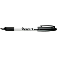 T.E.C. Permanent Marker, Black, Fine Tip Sidevic Inc.