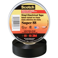 Scotch&reg; Super 88 Tape, 19 mm (3/4") x 20.1 m (66'), Black, 8.5 mils Sidevic Inc.